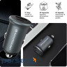 Зарядний пристрій Armorstandart Car USB Type-C PD20W + USB QC 3.0 Grey (ARM65439)
