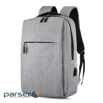 Рюкзак для ноутбука Merlion 14", вихід під USB-кабель, 32х11х41 см, Grey (YT-B14-Grey)