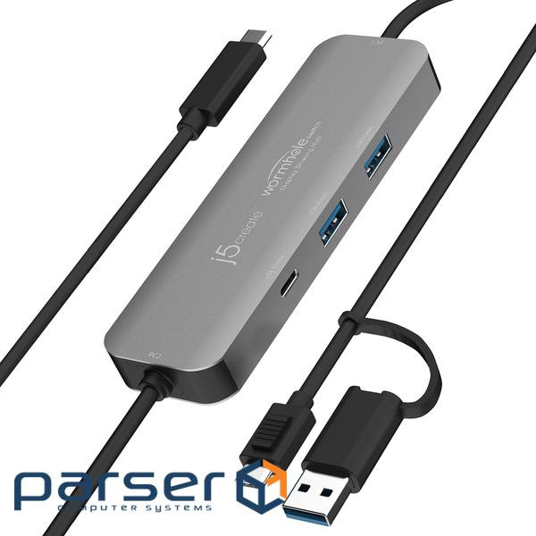 Багатопортовий мультиадаптер Wormhole Switch J5create JCH462-N