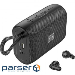 Portable speaker with headphones HOCO HC15 Poise 2-in-1 Black (6931474783646)