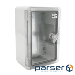 Бокс міцний з ABS пластику з монтажною панеллю 280х210х130, з прозорими дверцятами, IP65 (YT31626) , IP65 (YT31626)