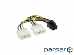 Power cable for Molex video card - PCIe 6-pin CABLEXPERT 0.15m (CC-PSU-6)