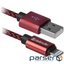 Дата кабель USB 2.0 AM to Lightning 1.0m ACH01-03T PRO Red Defender (87807)