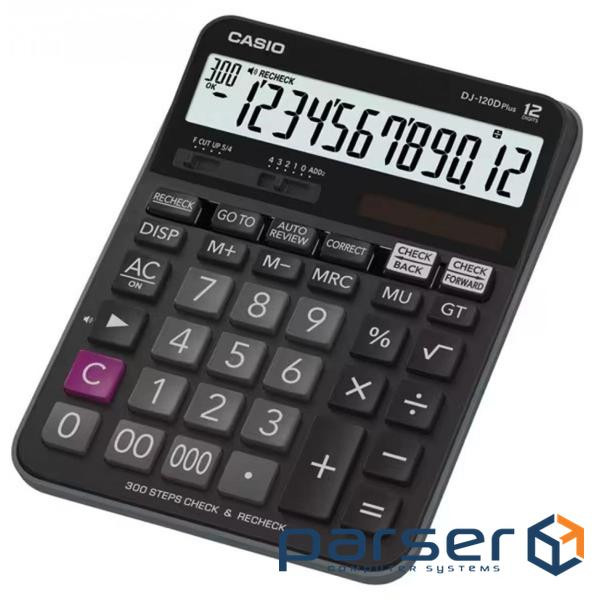 Калькулятор Casio DJ-120DPLUS, чорний (CALC-CAS-DJ-120DPLUS)