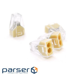 Клема з зажимом 2-провідна WAGO K773-102 для розподільчих коробок, 2-pin, прозоро-жо (K773-102 / 50)