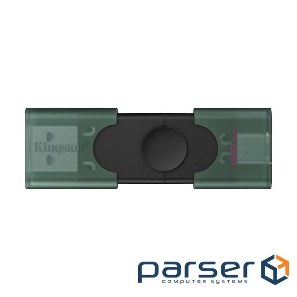 USB флеш накопичувач Kingston 128GB DataTraveler Duo USB 3.2 / Type-C Black/Green (DTDEG2/128GB)