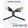 Патч-корд 3м, F/FTP cat 7 RJ-45 black Ugreen (U_11270)