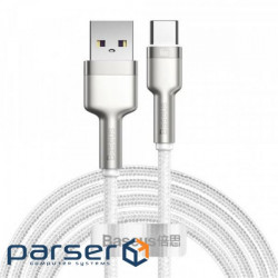 Кабель Baseus Cafule Series Metal Data Cable USB to Type-C 66W 1m White (CAKF000102)