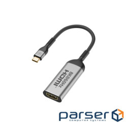 Адаптер Promate USB Type-C - HDMI (M/F) MediaLink-8K Grey (medialink-8k.grey)