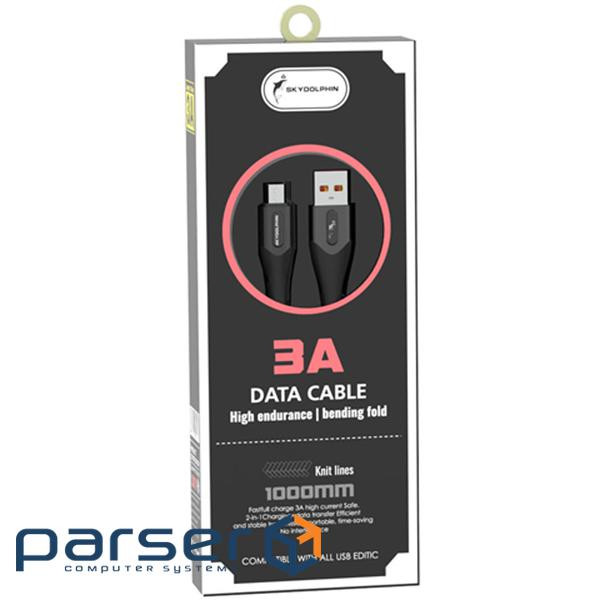 Кабель SkyDolphin S01V USB - micro USB (M/M), 1 м , Black (USB-000585)