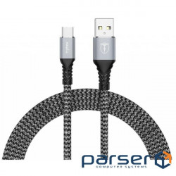 Date cable USB 2.0 AM to Type-C 1.0m Jagger T-C814 Grey T-Phox