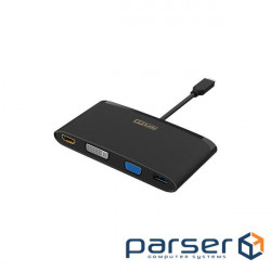 Adapter STLab USB 3.1 Type-C to HDMI 4K, DVI, VGA, 2x USB3.0, RJ45, USB Type-C, PD, SD/Micro (U-2200)