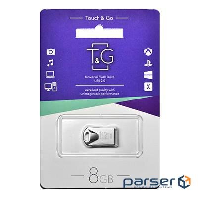 Флеш-накопичувач USB 8GB T&G 106 Metal Series Silver (TG106-8G)