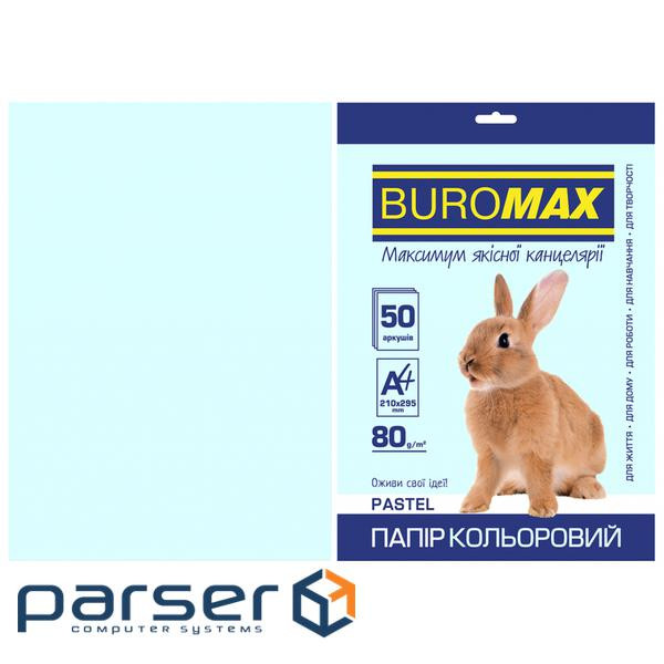 Папір Buromax А 4, 80g, PASTEL blue, 50sh (BM.2721250-14)