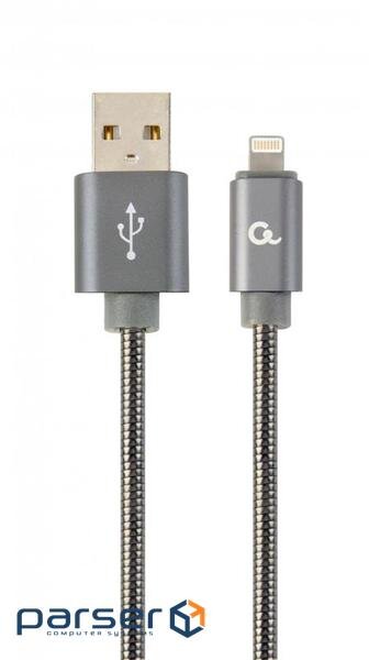 Дата кабель USB 2.0 AM to Lightning 2.0m Cablexpert (CC-USB2S-AMLM-2M-BG)