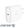 Зарядний пристрій мережевий Trust Maxo 65Вт, GaN, USB-C PD/PPS, білий (25524)