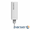 Зарядний пристрій Canyon CU140ACC GaN 150W 3xPD 1xQC EU White (CNS-CUW140ACC)