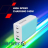 Зарядний пристрій Canyon CU140ACC GaN 150W 3xPD 1xQC EU White (CNS-CUW140ACC)