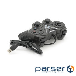 Геймпад для ПК USB-908 USB 2.0 Double Shock (Black), Blister (USB-908Bk)