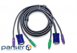 1.2 м. Тонкий кабель / шнур, монітор + клавіатура + миша PS / 2 => монітор + клавіатура + миша PS (2L-5001P / C)