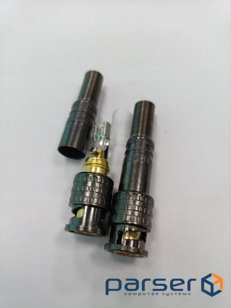 Рознімання BNC-M - з пружиною під кабель і наконечником під гвинт для фіксації центральної (YT30455) (YT30455)