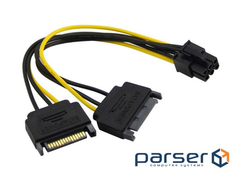 Кабель живлення для відеокарти 6pin Male - 2хSATA Male (S0409) SATA Male (S0409)