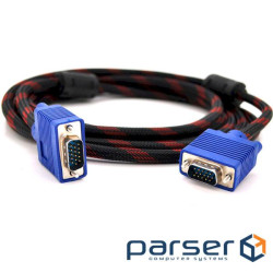Кабель MERLION VGA 10м Red/Black (YT-VGA(M) (M)3+4NY-10M) (YT-VGA(M)/(M)3+4NY-10m)