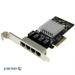 StarTech Network ST4000SPEXI 4Port Gigabit Ethernet PCI Express Network Card Intel I350 NIC Retail
