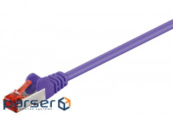 Патч-корд екранований RJ45 SFTP6 0.25m,patch AWG27 D=6.0mm Gold Protect,фіолетовий (75.09.5460-10) (75.09.5460-10)