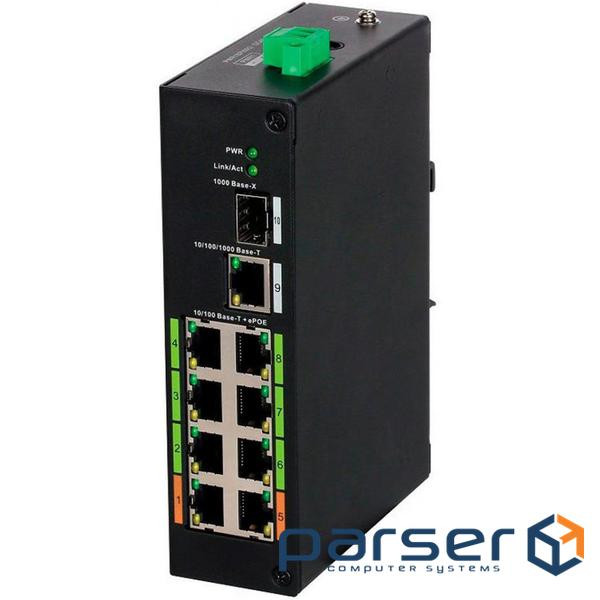 Комутатор мережевий Dahua DH-LR2110-8ET-120