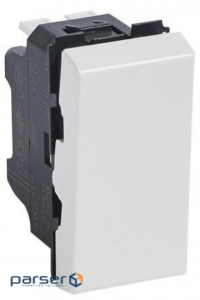 Перемикач Legrand MOSAIC 10АХ, 250В ~ з безгвинтовими зажимами (1 модуль), 1-клавішний, кол (077001) (077001)