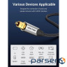 Кабель мультимедійний Optical Toslink 1.0m gray Vention (BAVHF)