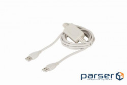 Кабель пристроїв USB2.0 A M/M 3.0m,лінк-кабель Win98SE/2000/ME/XP,сірий (11.99.9194-1) (11.99.9194-1)