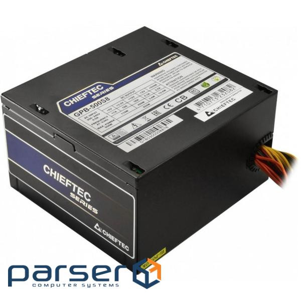 Power Supply Partizan AC220B-DC12В/ 1А (1333) GAMEMAX 450W (GM-450) Стандарт БП - ATX 12V v2.3, Мощность - 450Вт, Модуль PFC - активный, Подключение материнской платы - 20+4 pin, Подключение видеокарты - 1x6 pin, Количество разъемов SATA - 2, Количество разъемов Peripheral - 2, Тип охлаждения - вентилятор, Диаметр вентиляторов - 1x120 мм Chieftec 500W (GPB-500S8)