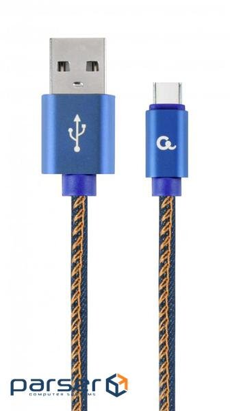 Дата кабель USB 2.0 AM to Type-C 1.0m Cablexpert (CC-USB2J-AMCM-1M-BL)