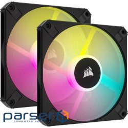 Комплект вентиляторов CORSAIR iCUE AF120 RGB Slim Black 2-Pack (CO-9050163-WW)
