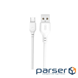 Дата кабель USB 2.0 AM to Micro 5P 2.0m 2.1A white XO (NB103-M2-WH)