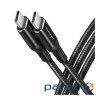 Дата кабель USB-C to USB-C 3.0m v3.2 Gen 1 PD 60W 3A black AXAGON (BUCM3-CM30AB) (BUCM3-CM30AB 3м)