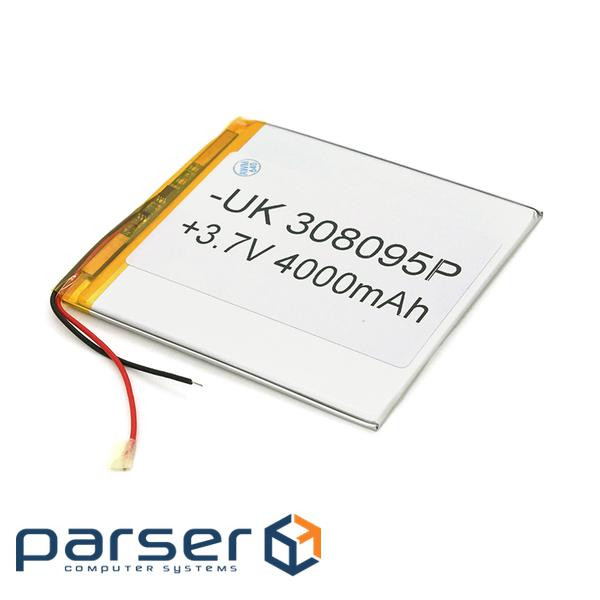 Літій-полімерний акумулятор 4*80*95mm (Li-ion 3.7В 4000мА&middot,год) (408095) ) (408095)
