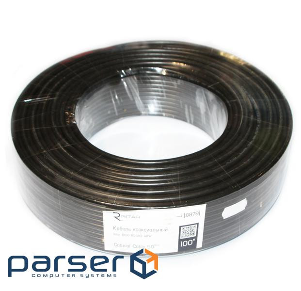 TV cable Ritar 0,80 мм.CCA, 48x0.12m CCA экран, 50 Ом, FPE, д. (RT-B100-RG58U-48W 8CCA)