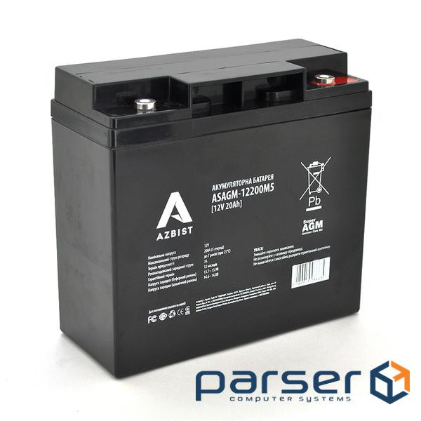 Аккумулятор ASBIST Super AGM ASAGM-12200M5, Black Case, 12V 20.0Ah (181 х 77 х 167) Q4