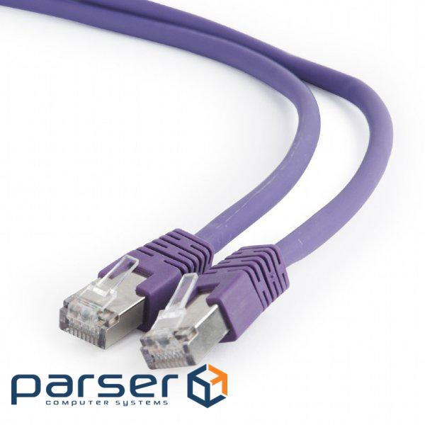 Патч корд PP6A-LSZHCU-V-3M, S / FTP, литий, 50u "штекер із засувкою, 3,0 м, пурпурний