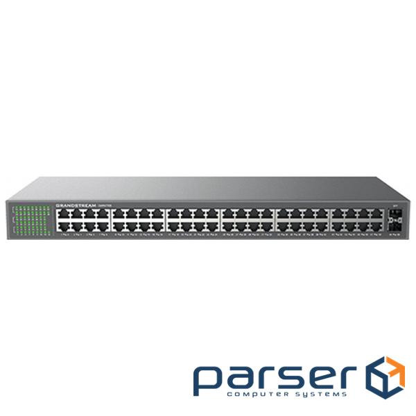 Grandstream GWN7706, Unmanaged Network Switch, 48x GbE RJ45, 2x SFP, metal case