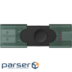 USB флеш накопичувач Kingston 256GB DataTraveler Duo USB 3.2 / Type-C Black/Green (DTDEG2/256GB)