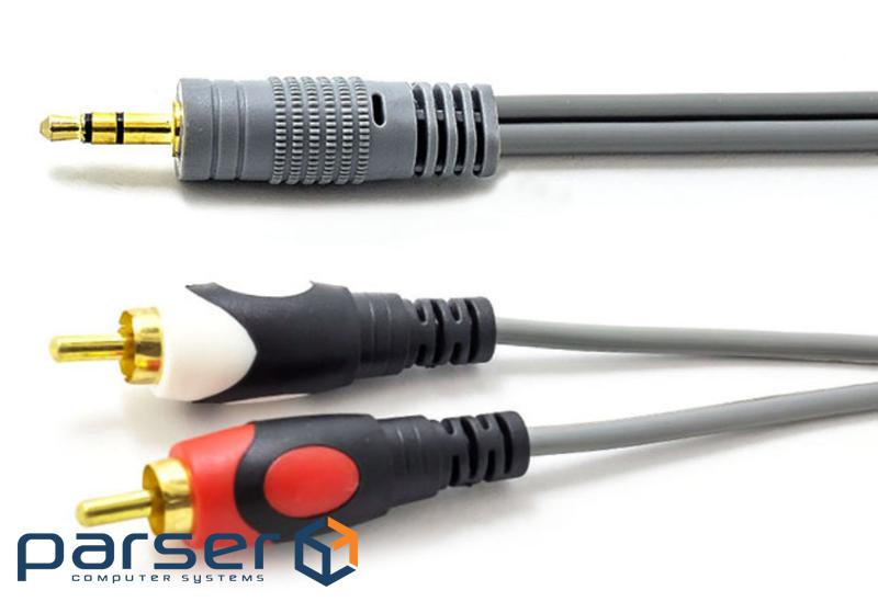 Cable AUX Audio 3.5mm - RCAx2 M/M 10.0m Premium (B00715)