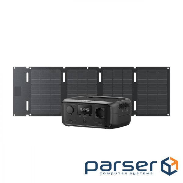 Комплект Зарядна станція EcoFlow RIVER 3 UPS та сонячна пане (EFRIVER3-UPS-EU-CBox/EFSOLAR45-TYPE-C)