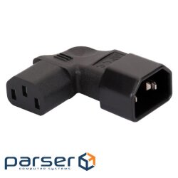 Кабель живлення пристроїв Lucom IEC(C13)->(C14) (адаптер),90е вправо Cu (62.09.8074-1)