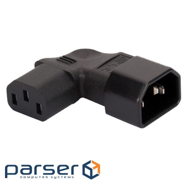 Кабель живлення пристроїв Lucom IEC(C13)->(C14) (адаптер),90е вправо Cu (62.09.8074-1)