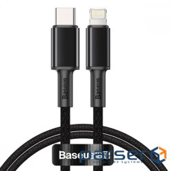 Кабель Baseus High Density Braided Type-C to Lightning PD 20W 2M Чорний (CATLGD-A01 (CATLGD-A01 2м) )
