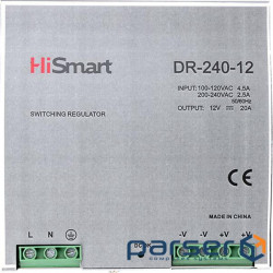 Блок живлення HiSmart 12V, 20A, 240W, DIN (DR-240-12)